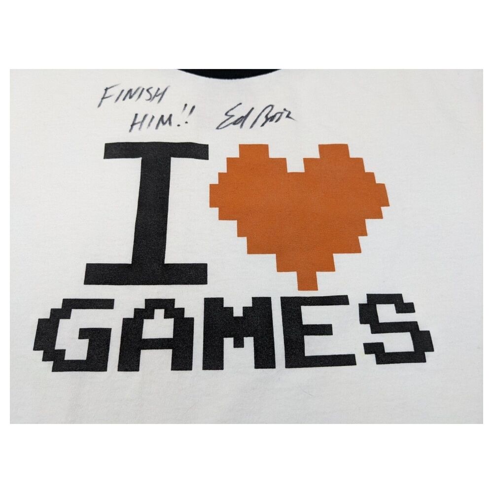 Vintage Mortal Kombat T-Shirt Ed Boon Signed Auto‎ Shirt L *READ - Picture 4 of 13
